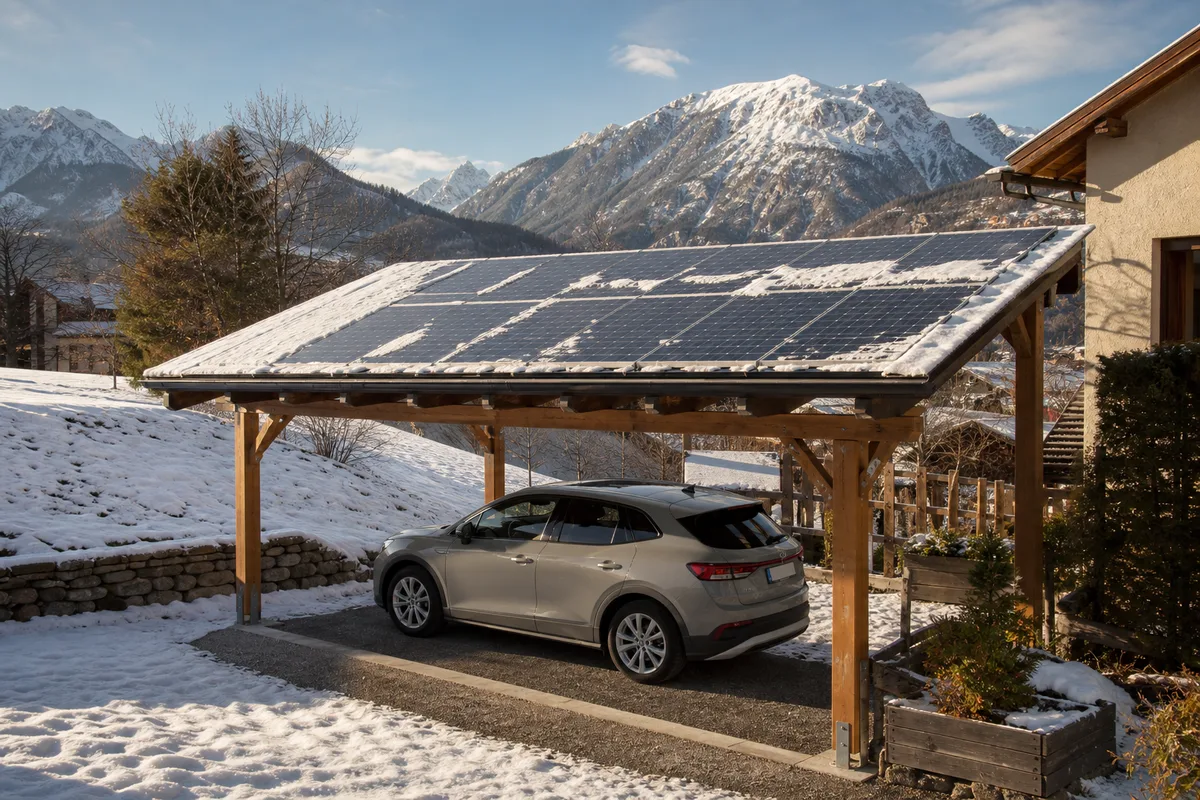 Carport solaire à La Roche-des-Arnauds