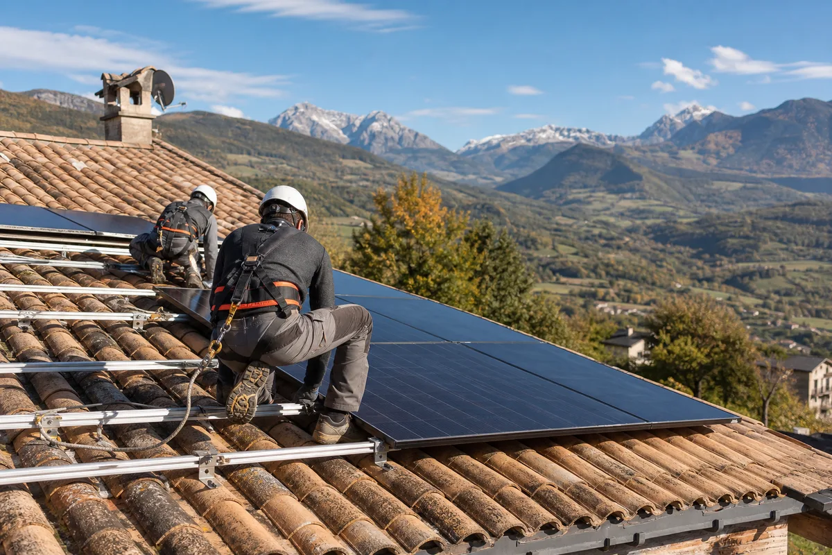 Installation de panneaux photovoltaïques à La Roche-des-Arnauds